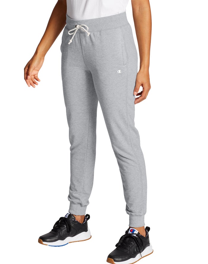 Champion Womens Joggers NZ - French Terry Grey ( 9786-CGPQH )